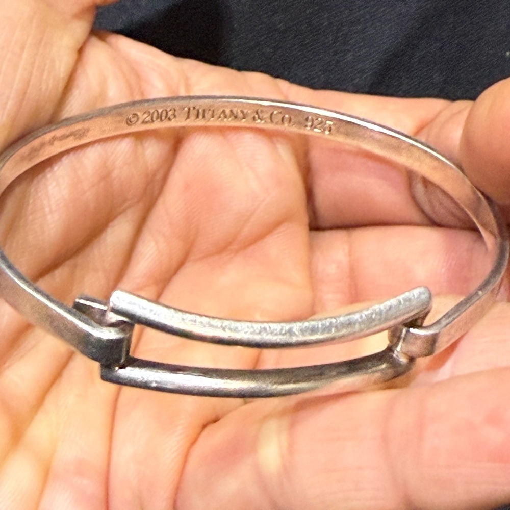 Brazalete de Tiffany .co 925 Autentic Rectagular